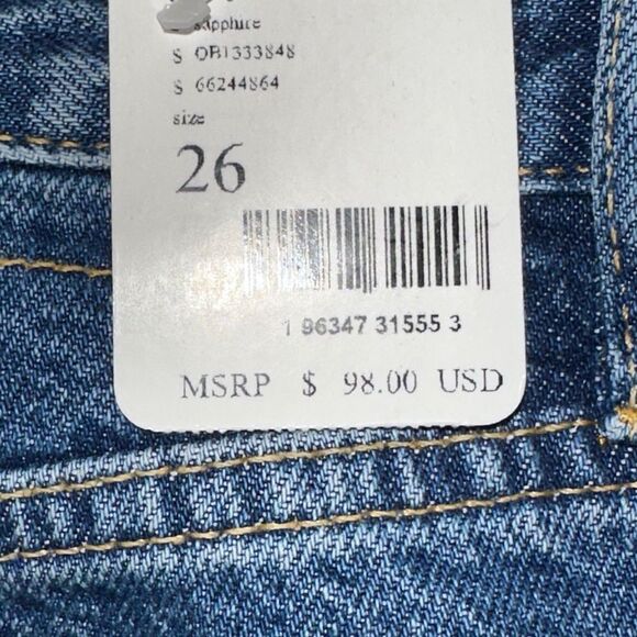 WE THE FREE JEANS BY FREE PEOPLE LASSO IN SAPPHIRE SIZE 26 BUTTON FLY NWT - Picture 7 of 8